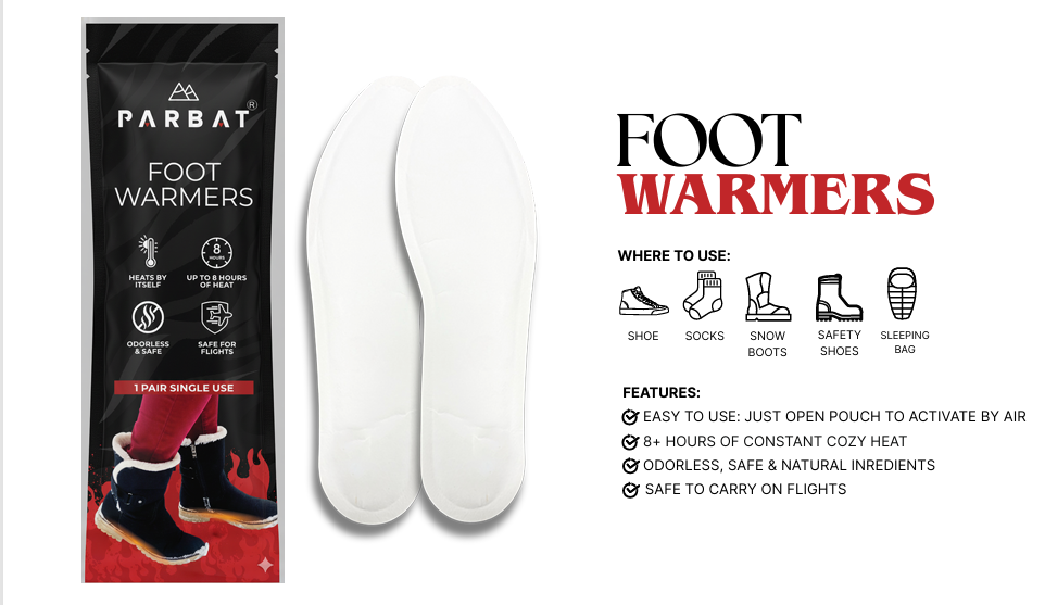 PARBAT SELF HEATING FOOT WARMERS