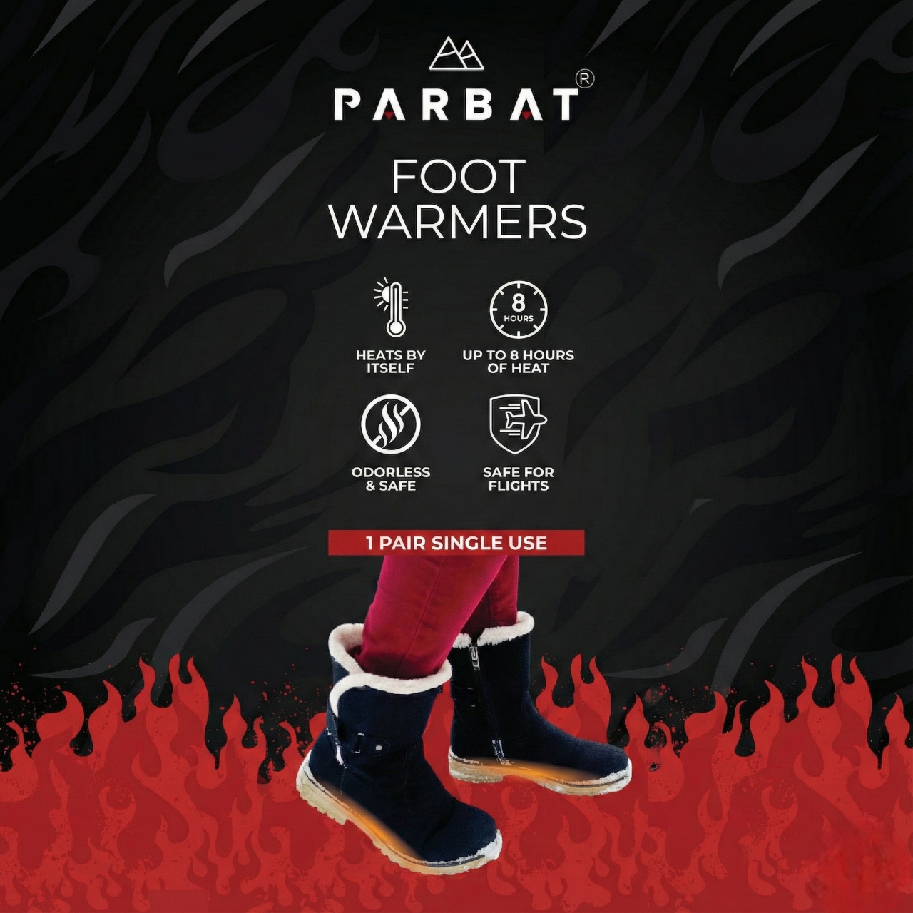 PARBAT SELF HEATING FOOT WARMERS